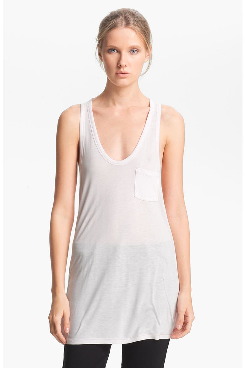 T by Alexander Wang Classic Pocket Tank, Alternate, color, MAGNOLIA