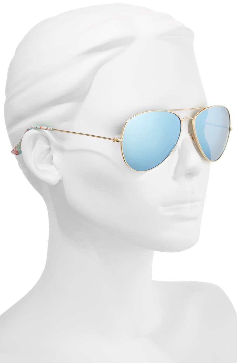 Lilly Pulitzer<sup>®</sup> Lexy 59mm Polarized Aviator Sunglasses, Alternate, color, 