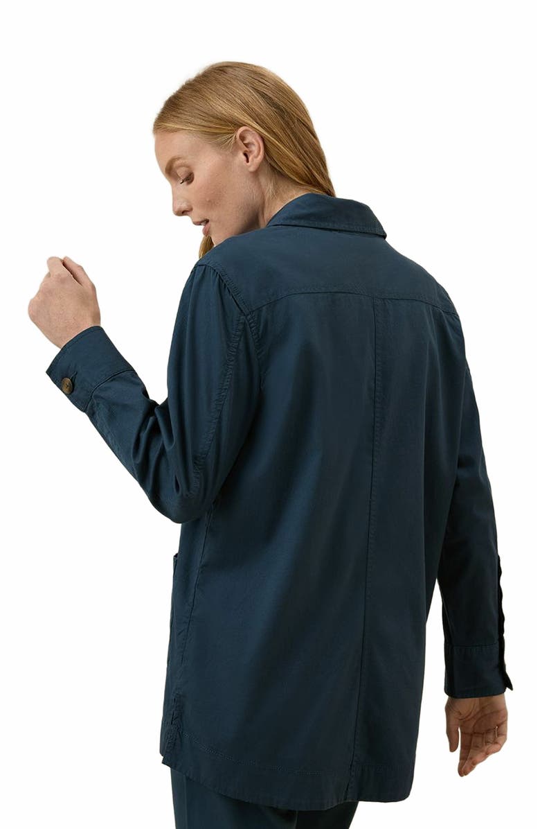 Pact Organic Cotton Daily Twill Oversized Lightweight Jacket, Alternate, color, French Navy