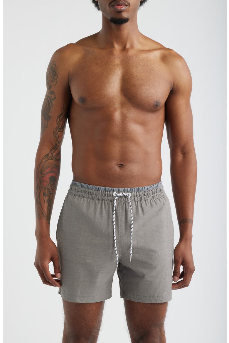 The Stardusts 5.5-Inch Swim Trunks, Main, color, MEDIUM GREY - SOLID
