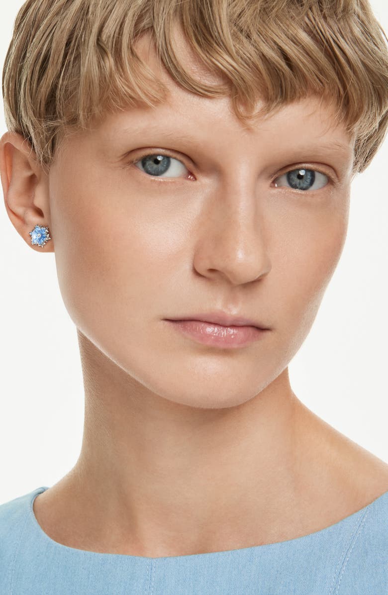 Swarovski Magic Stud Earrings, Alternate, color, Blue