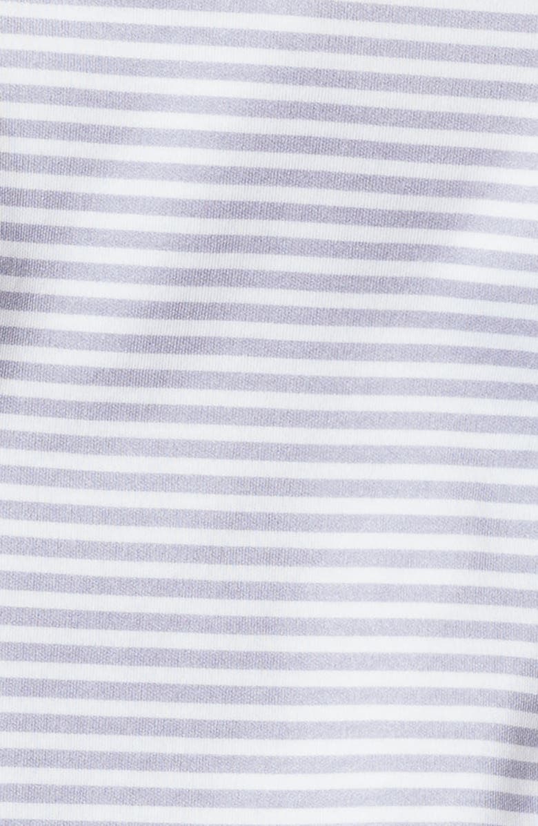 Petite Plume Kids' Stripe Fitted Two-Piece Pima Cotton Short Pajamas, Alternate, color, Grey