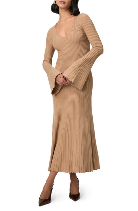 Bel Long Sleeve Rib Sweater Dress