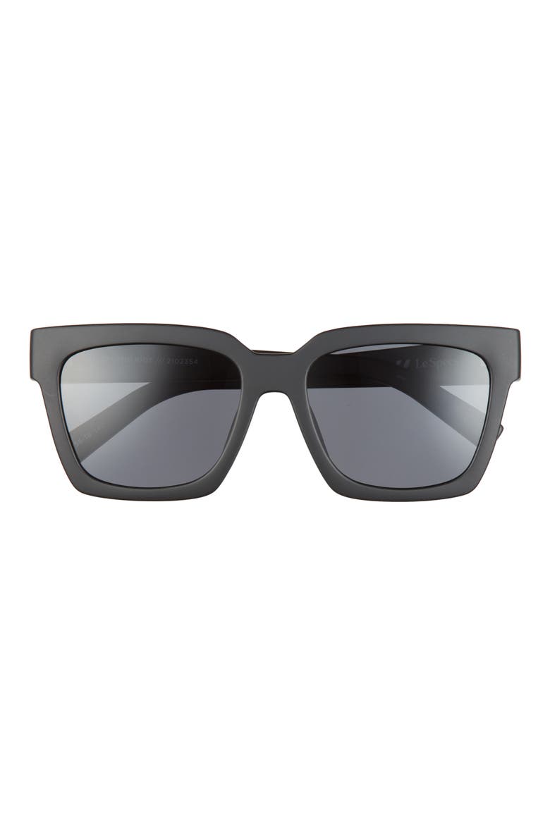 56mm Weekend Riot Sunglasses, Main, color, MATTE BLACK/ SMOKE MONO