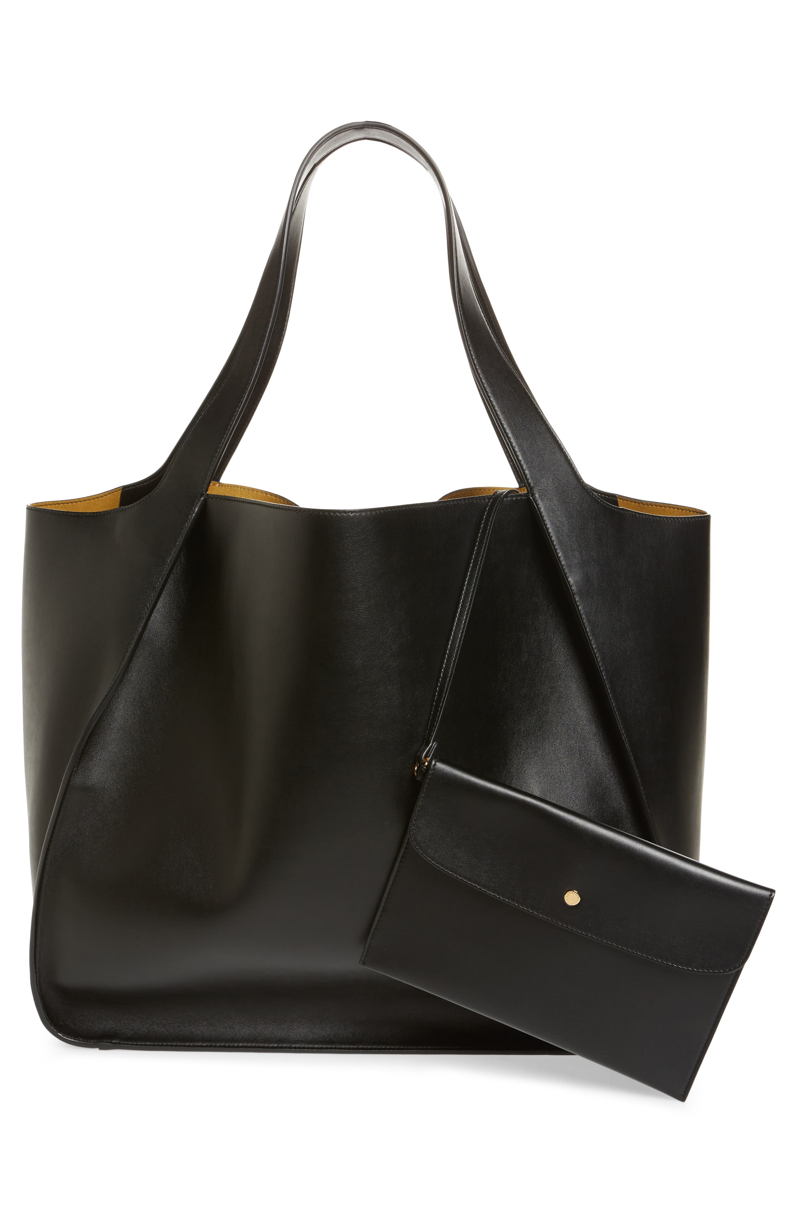 Stella McCartney Extra Large Perforated Logo Faux Leather Tote, Alternate, color, 