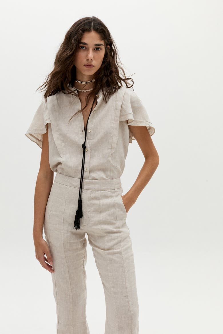 Willow Linen Shirt, Alternate, color, Natural