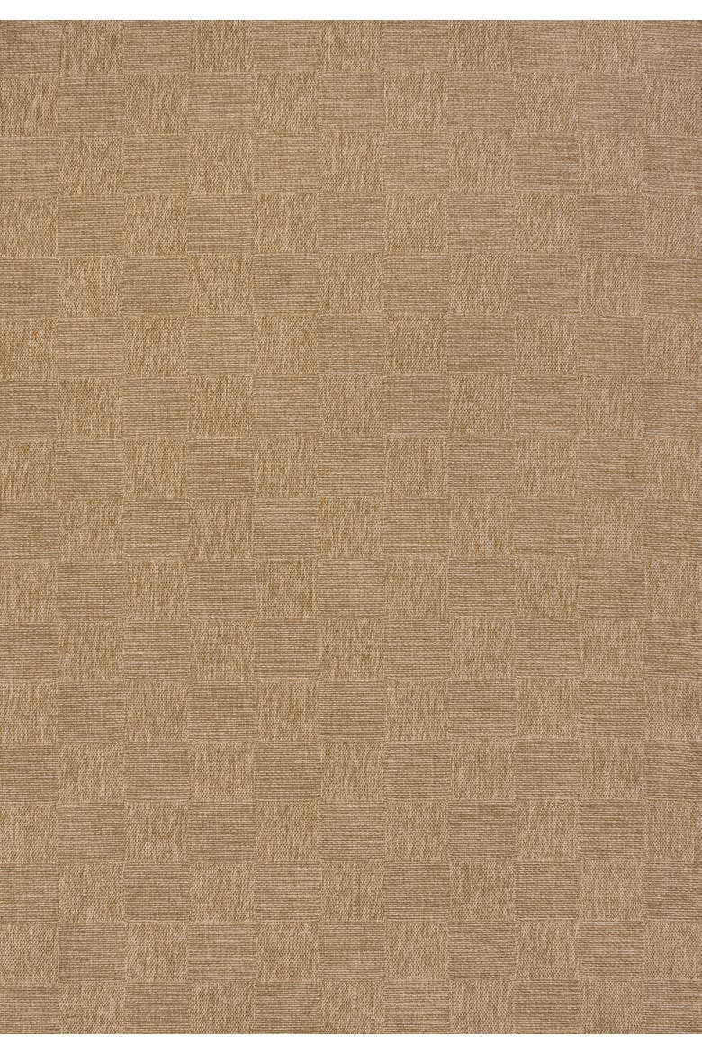 Mason Easy Jute Geometric Checker Weave Indoor/Outdoor Area Rug, Main, color, Natural