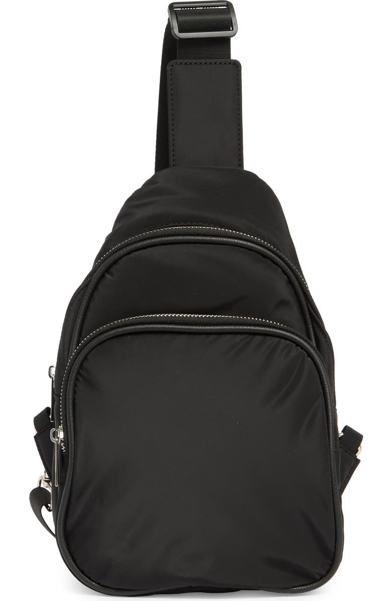Madden Girl Sling Bag, Main, color, Black