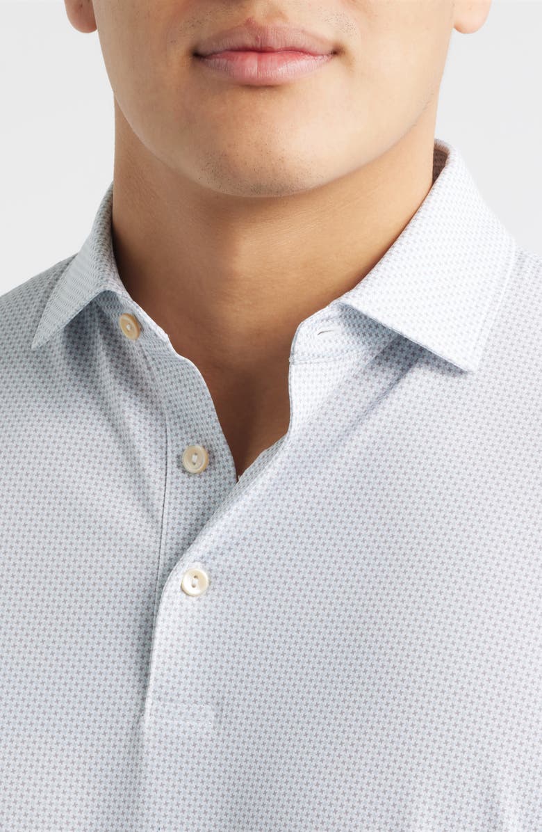 Peter Millar Phoenix Performance Jersey Golf Polo, Alternate, color, White/ Gale Grey