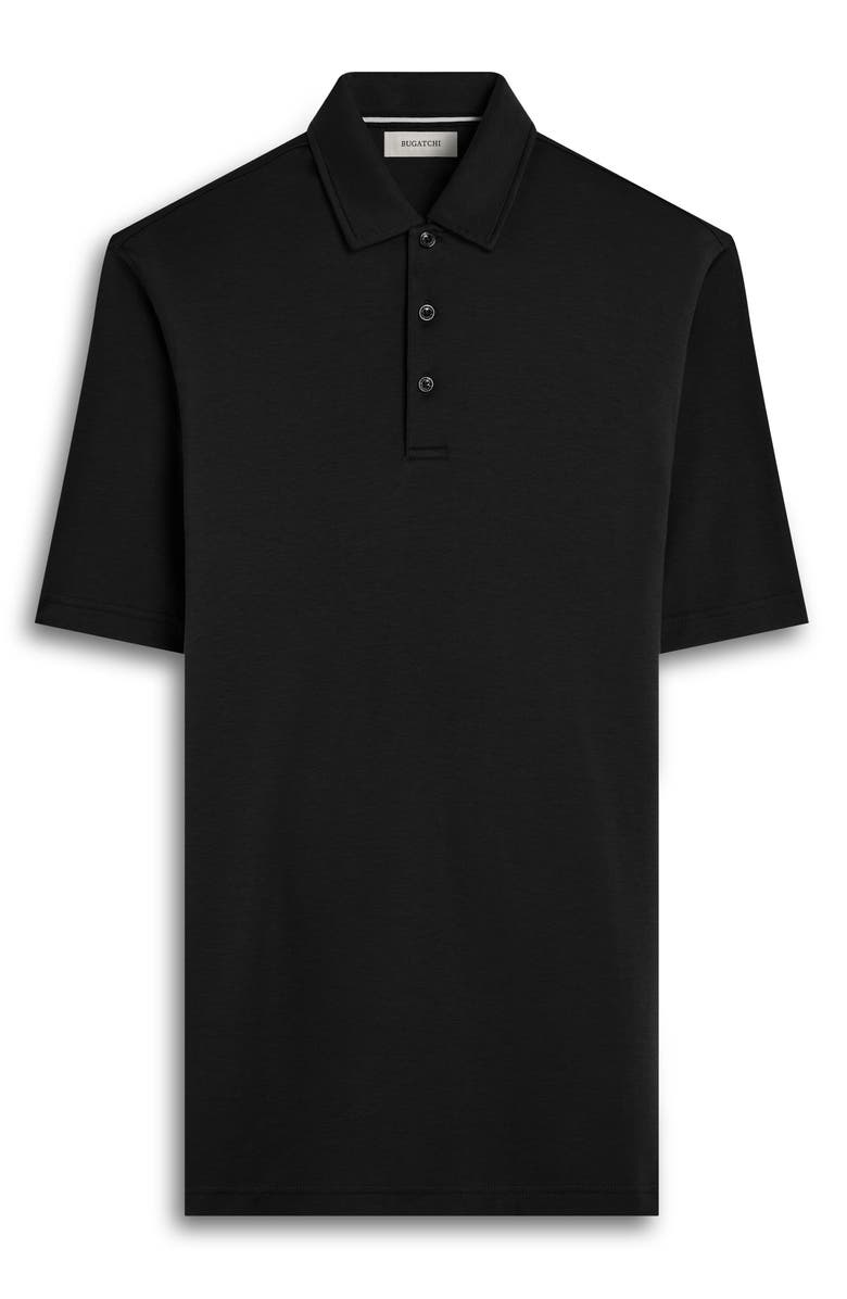 Bugatchi Three Button Performance Polo, Alternate, color, Black