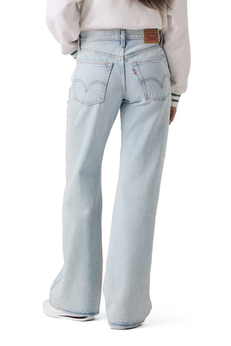 Middy Loose Bootcut Jeans, Alternate, color, ABRAIDED ART
