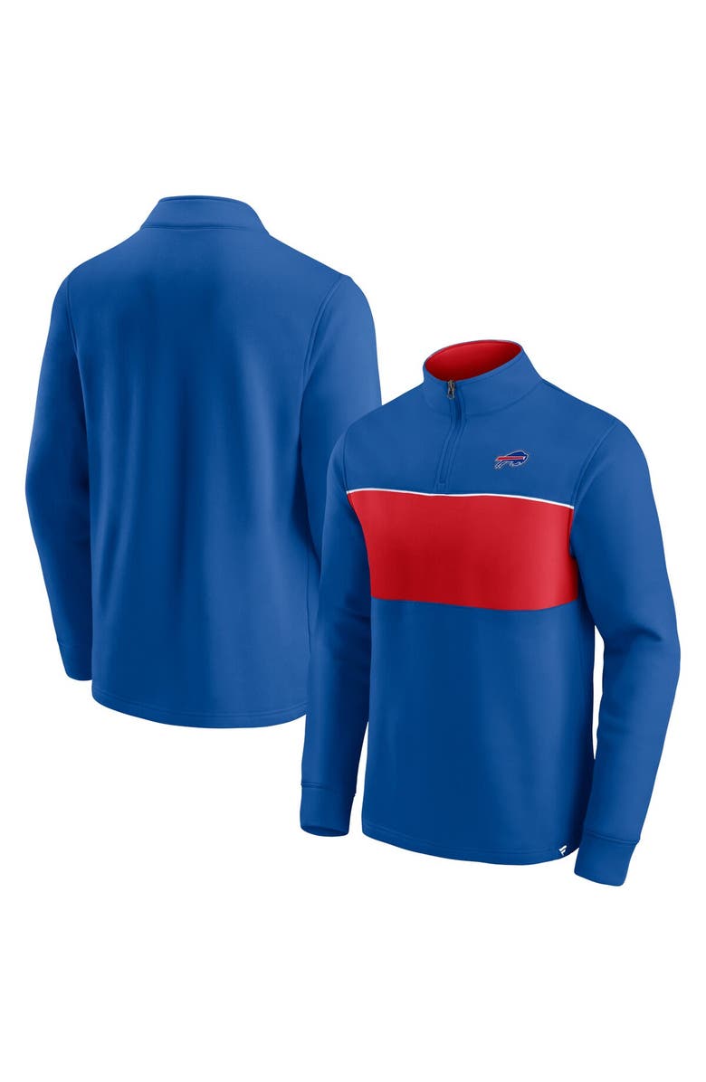 FANATICS Men's Fanatics Branded Royal/Red Buffalo Bills Block Party Quarter-Zip Jacket, Main, color, 