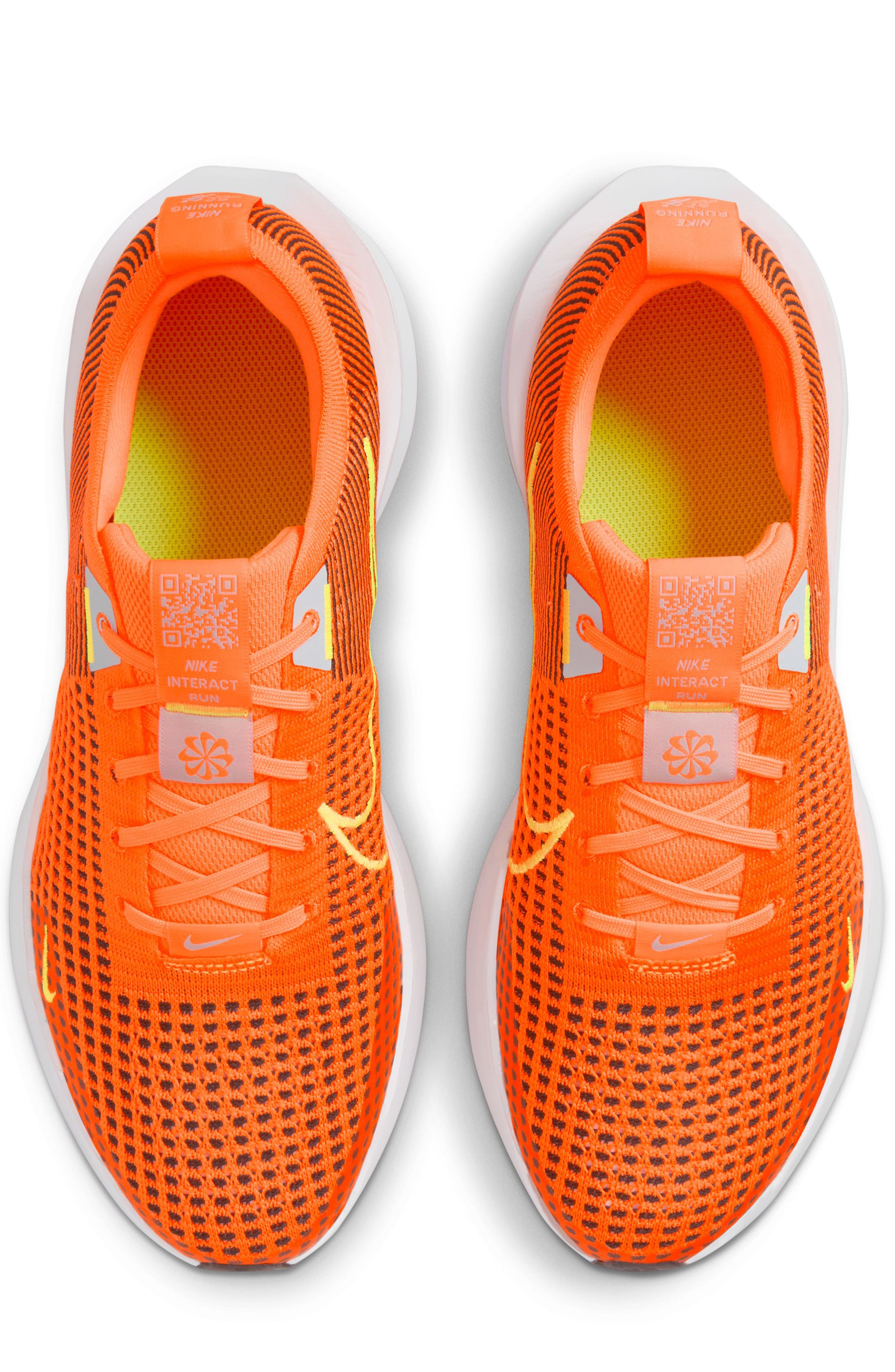 Nike Interact Run Running Shoe, Alternate, color, Orange/ Volt/ Grey/ Black