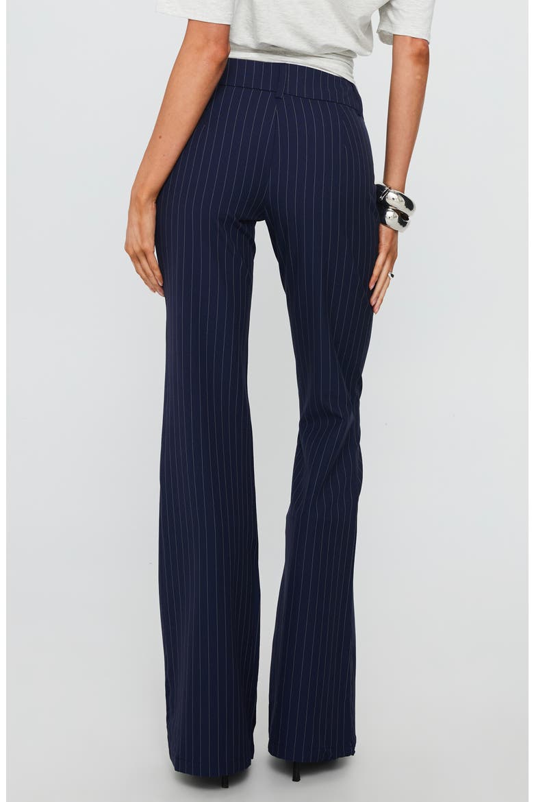 Kinkirk Pinstripe Low Rise Flare Pants, Alternate, color, NAVY PINSTRIPE