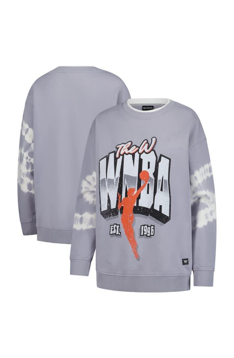 THE WILD COLLECTIVE Women's The Wild Collective Gray WNBA Double Collar Fleece Pullover Sweatshirt, Alternate, color, Gray