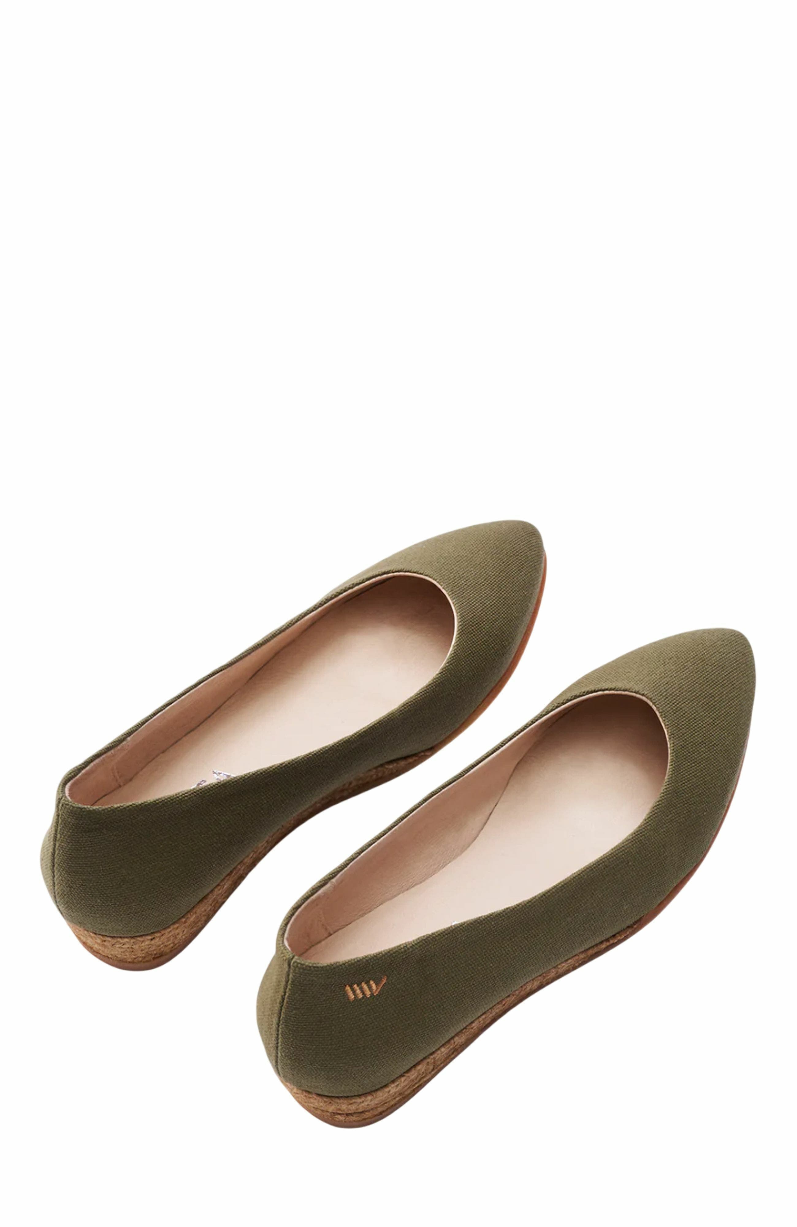 Rubina Canvas Espadrille Flats, Alternate, color, Olive