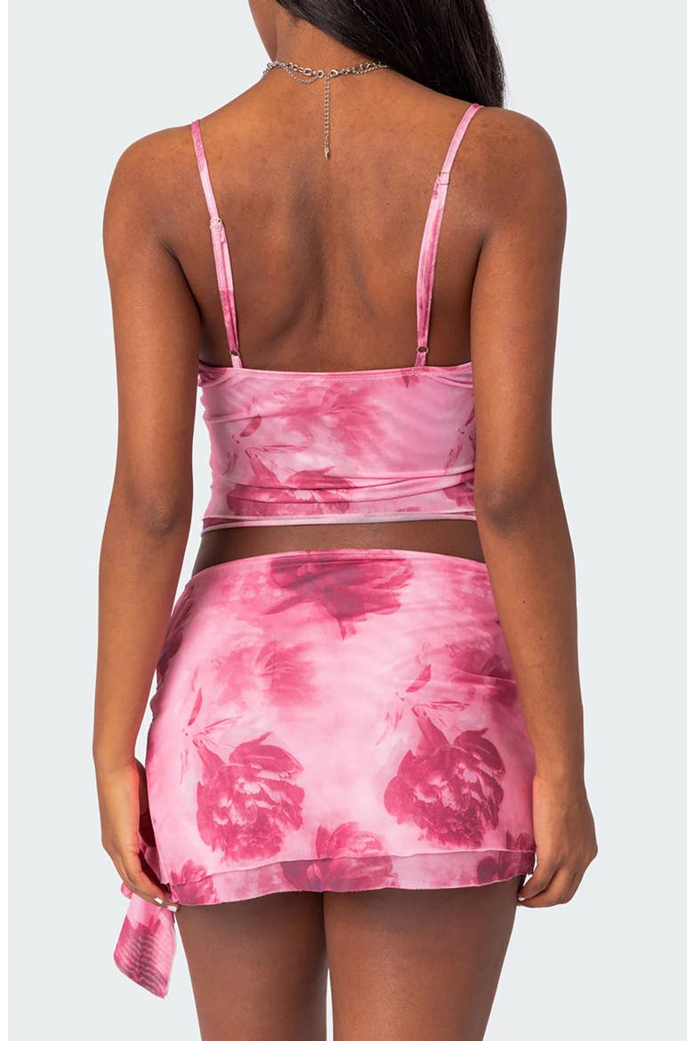 Wanda Ruffle Trim Crop Camisole, Alternate, color, PINK
