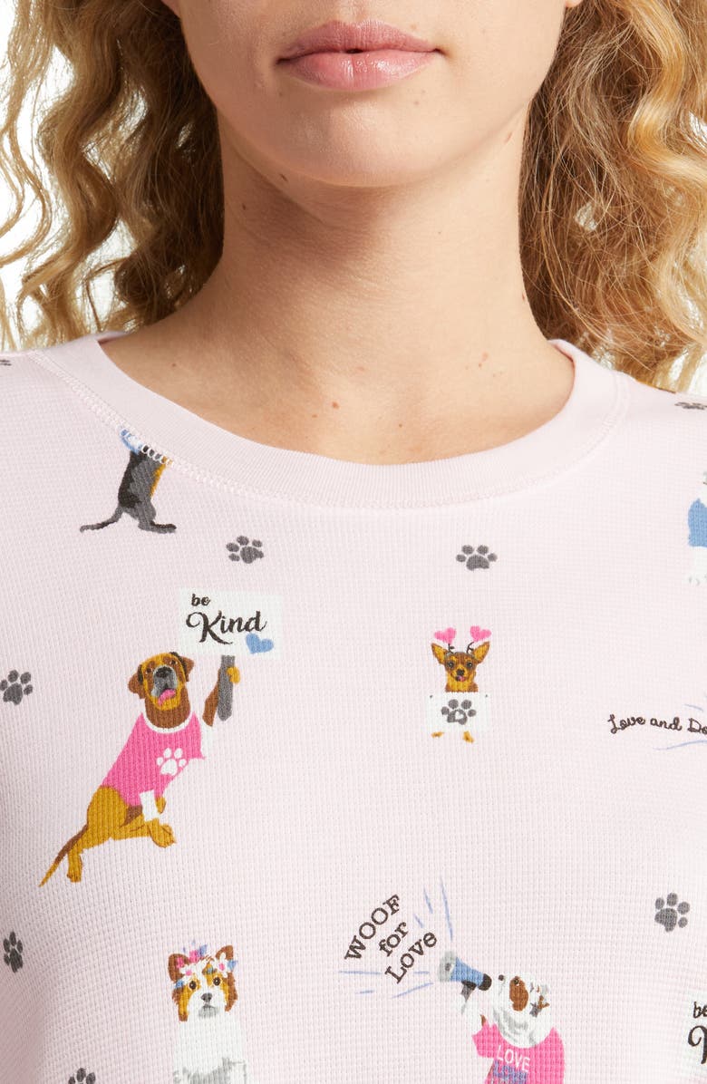 PJ Salvage Women's Woof Love Print Pajama Top, Alternate, color,