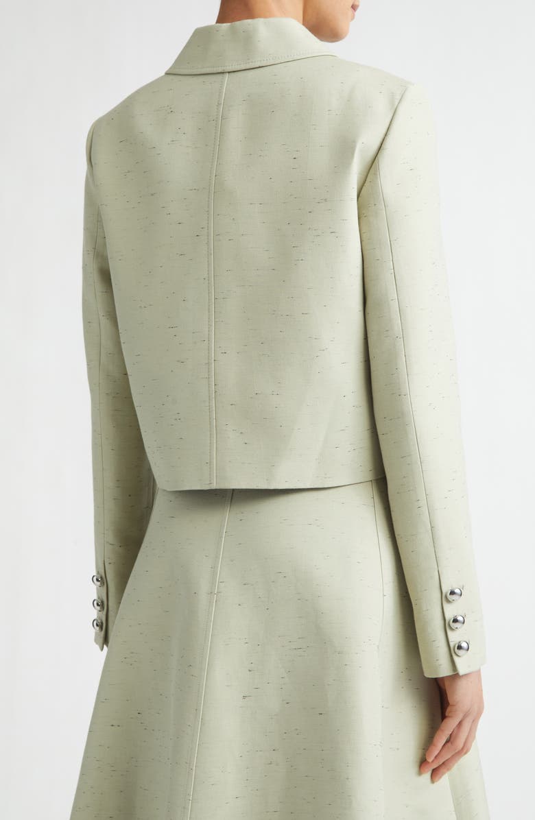 Altuzarra Astley Crop Flecked Cotton Blend Jacket, Alternate, color, Green Lily