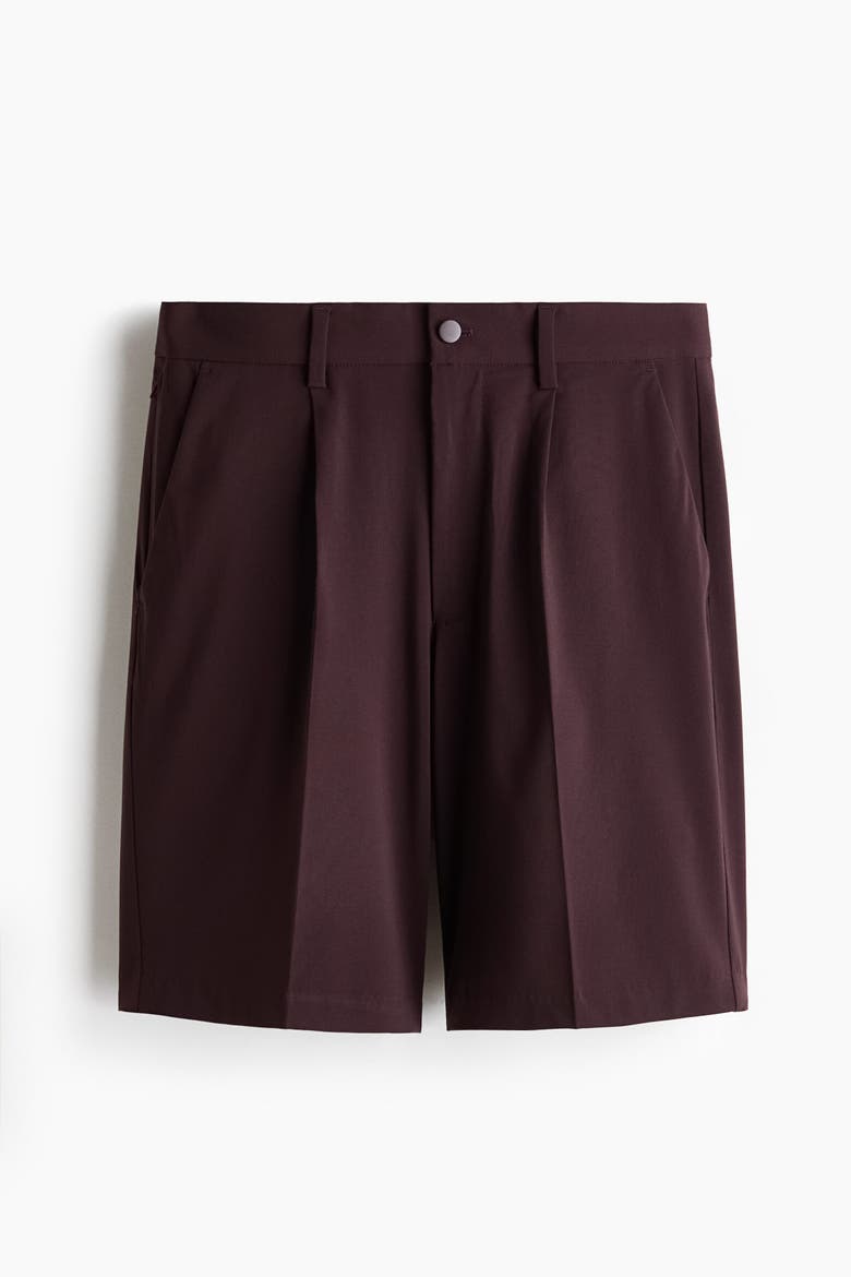 Four-way Stretch Loose Fit Shorts, Alternate, color, Dark brown