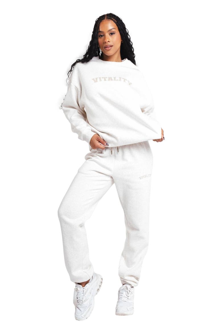 Cozy Uni Crew, Alternate, color, Oat Marl (Varsity)