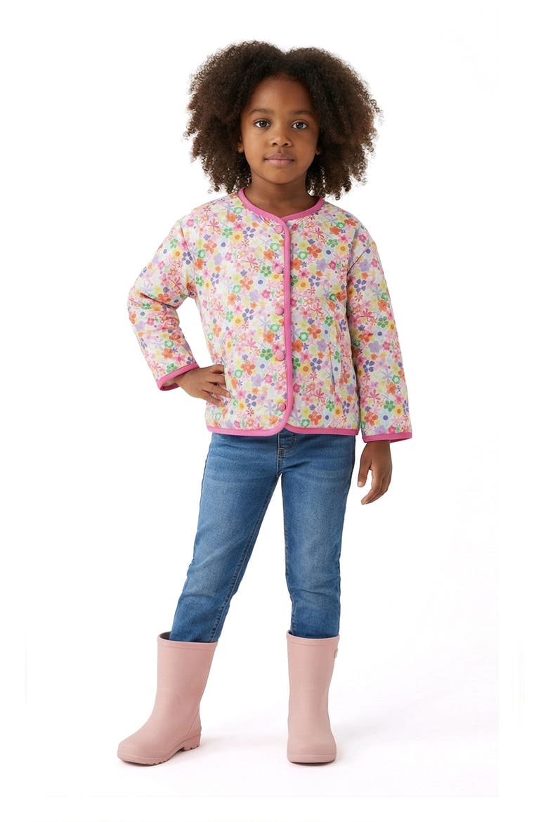 Kids' Diamond Quilt Jacket, Alternate, color, PINK FLORAL