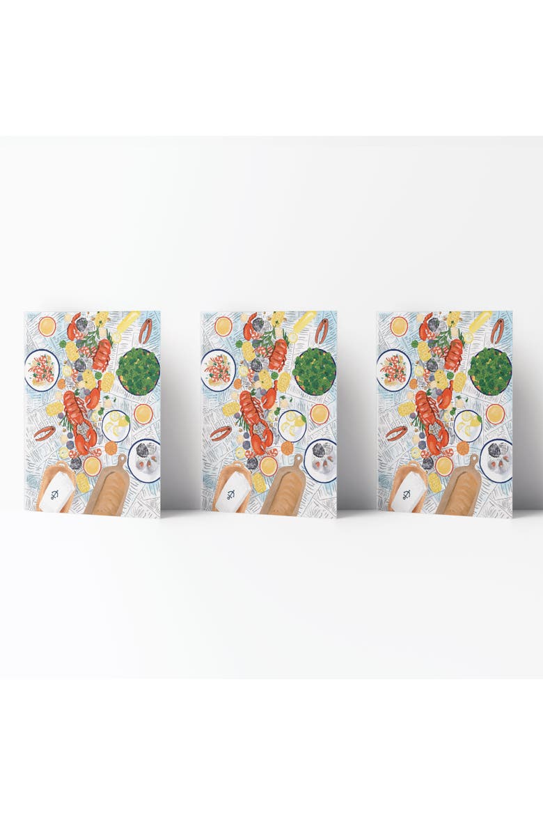 Everyday Greeting Card Pack (3ct) "Lobster Bake", Main, color, Multi-Pack