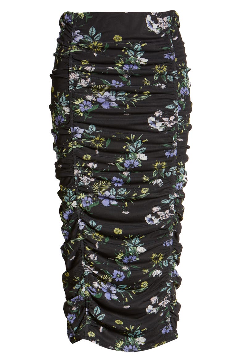Venice Ruched Skirt, Alternate, color, SPRING NOIR BOUQUET