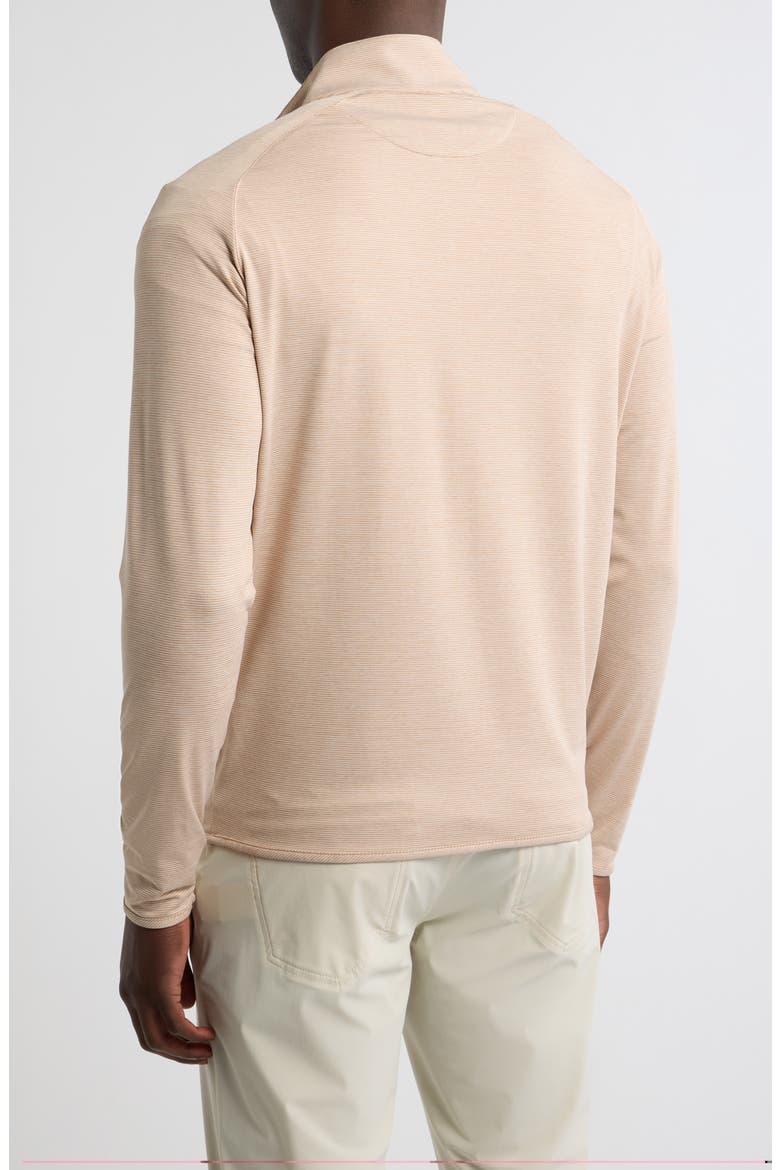 Crown Crafted Stealth Stripe Performance Quarter Zip Pullover, Alternate, color, LIGHT NUTMEG