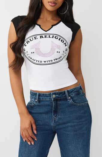 True Religion Rose Baby Tee