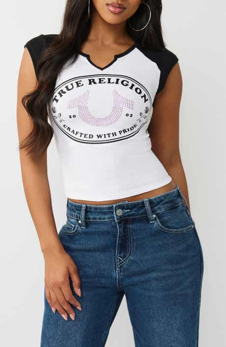 True Religion Rose Baby Tee