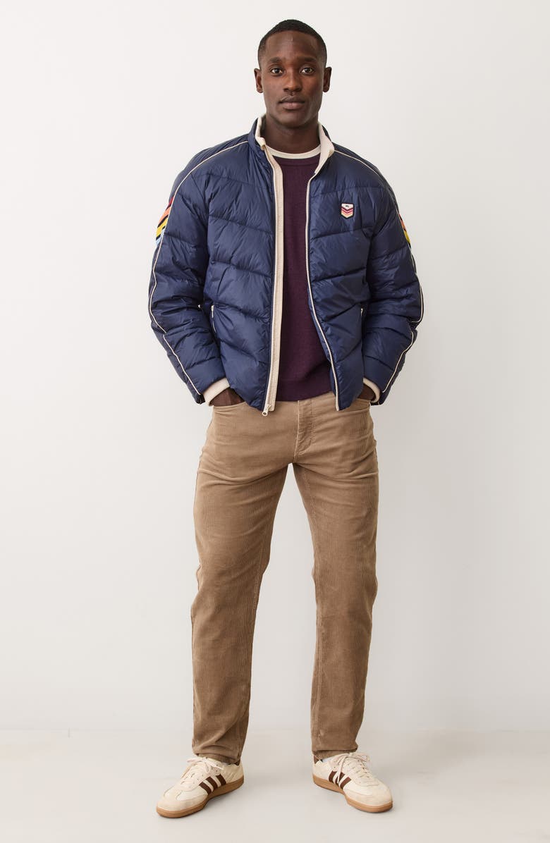 Marine Layer Bode Water Resistant Puffer Jacket, Alternate, color, Navy