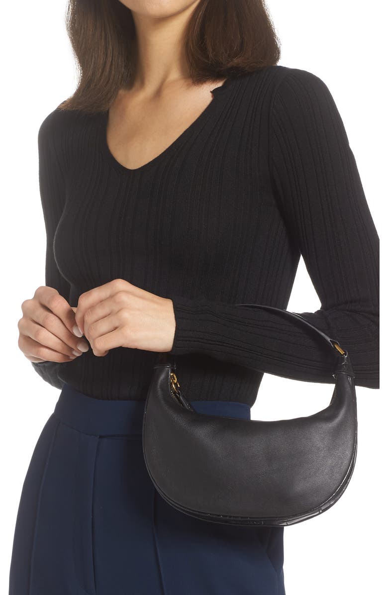 STAUD Mini Sasha Leather Shoulder Bag, Alternate, color,