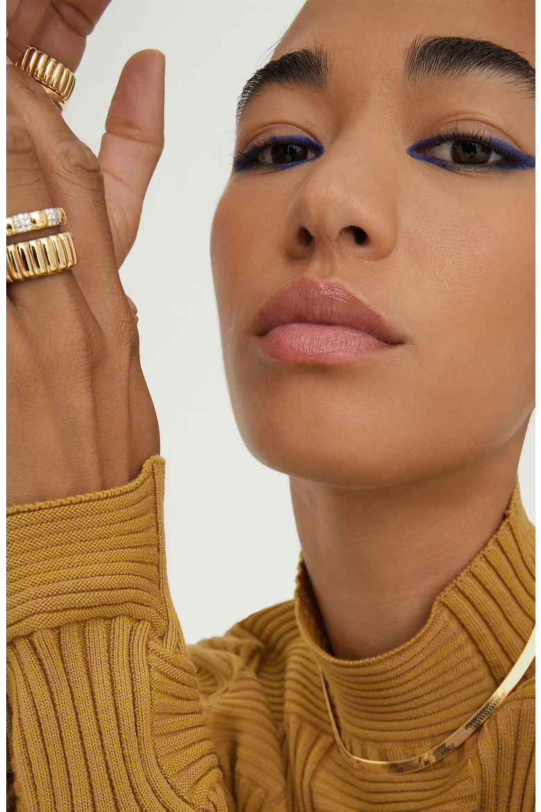Bold Futed Ring, Alternate, color, Gold Vermeil