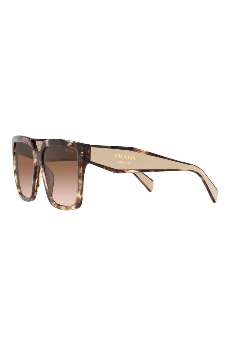 56mm Square Sunglasses, Alternate, color, BROWN TORTOISE