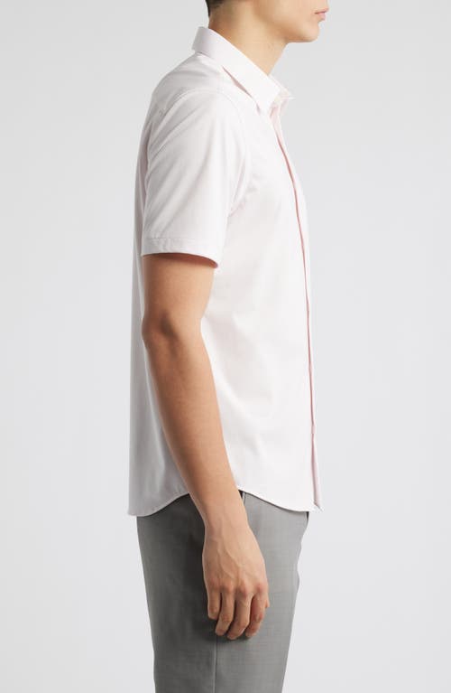Theory Irving Short Sleeve Button-up Shirt In Dogwood