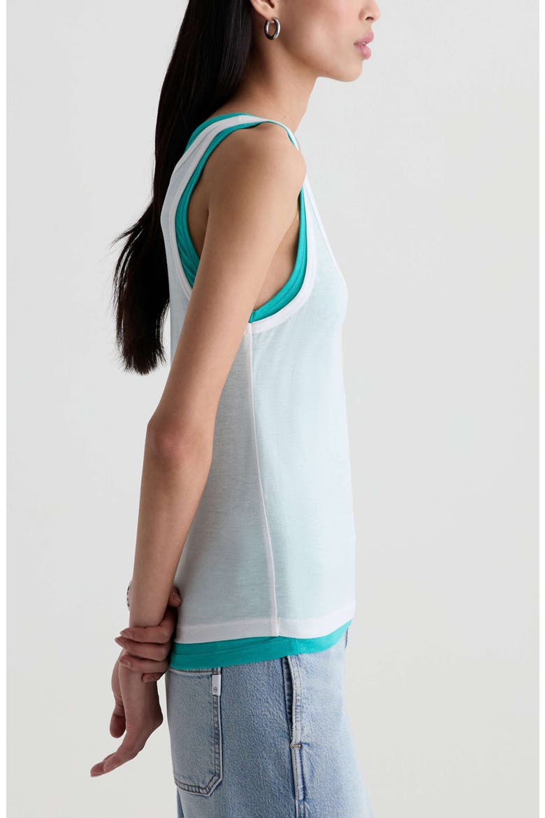 Ellena Layered Tank, Alternate, color, POOLSIDE GREEN