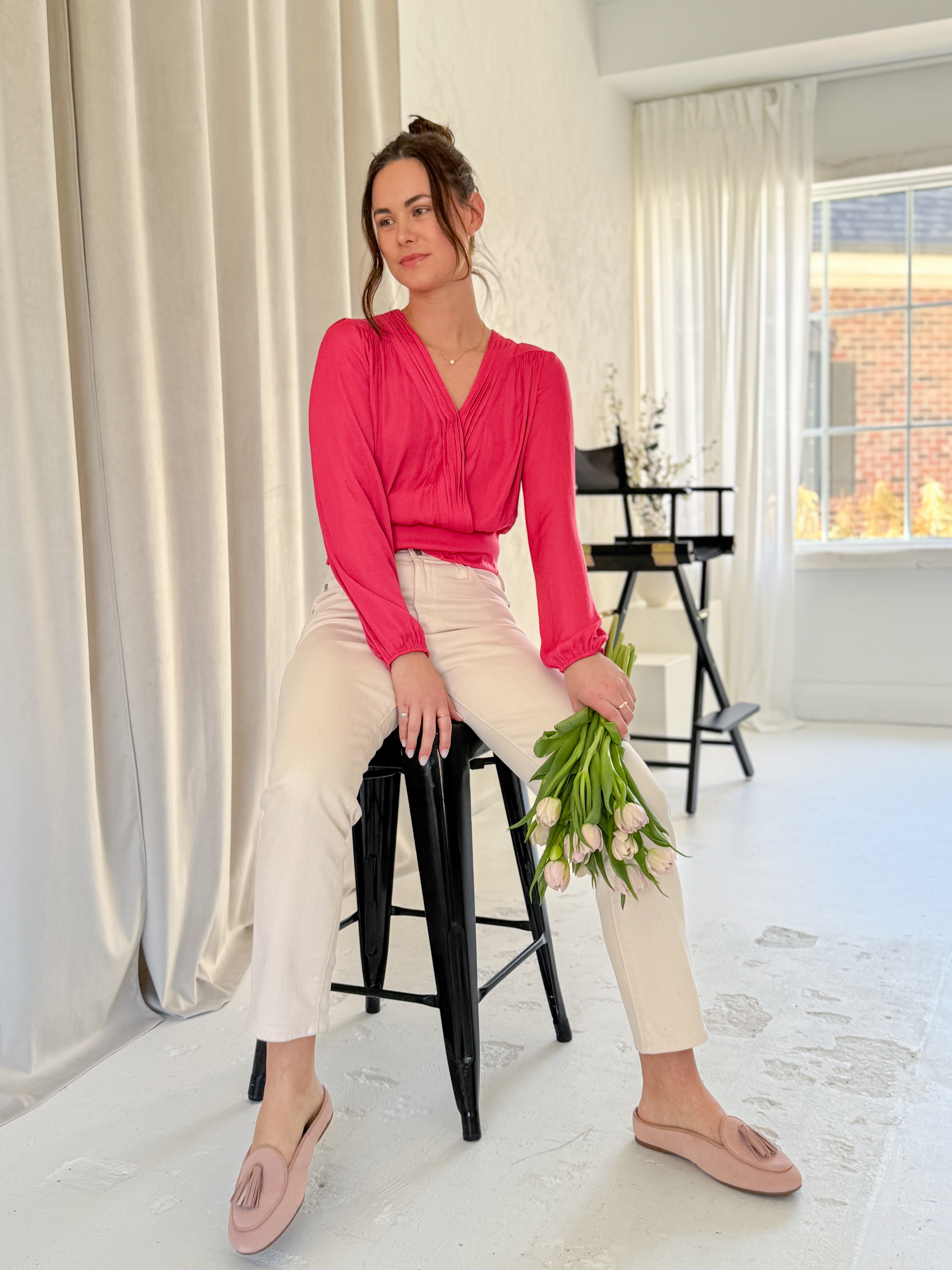 Mave & Chez Frida Mule - Arch Support 100% Genuine Shearling, Alternate, color, Blush