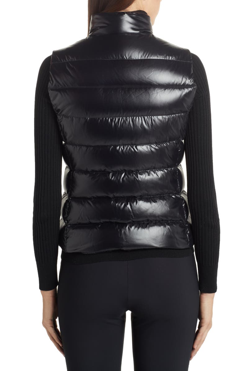 Moncler Ghany Water Resistant Shiny Nylon Down Puffer Vest, Alternate, color,