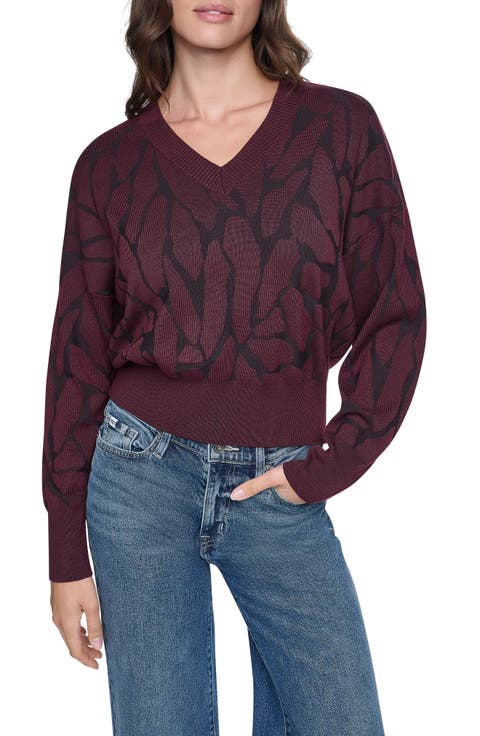 Jacquard V-Neck Sweater