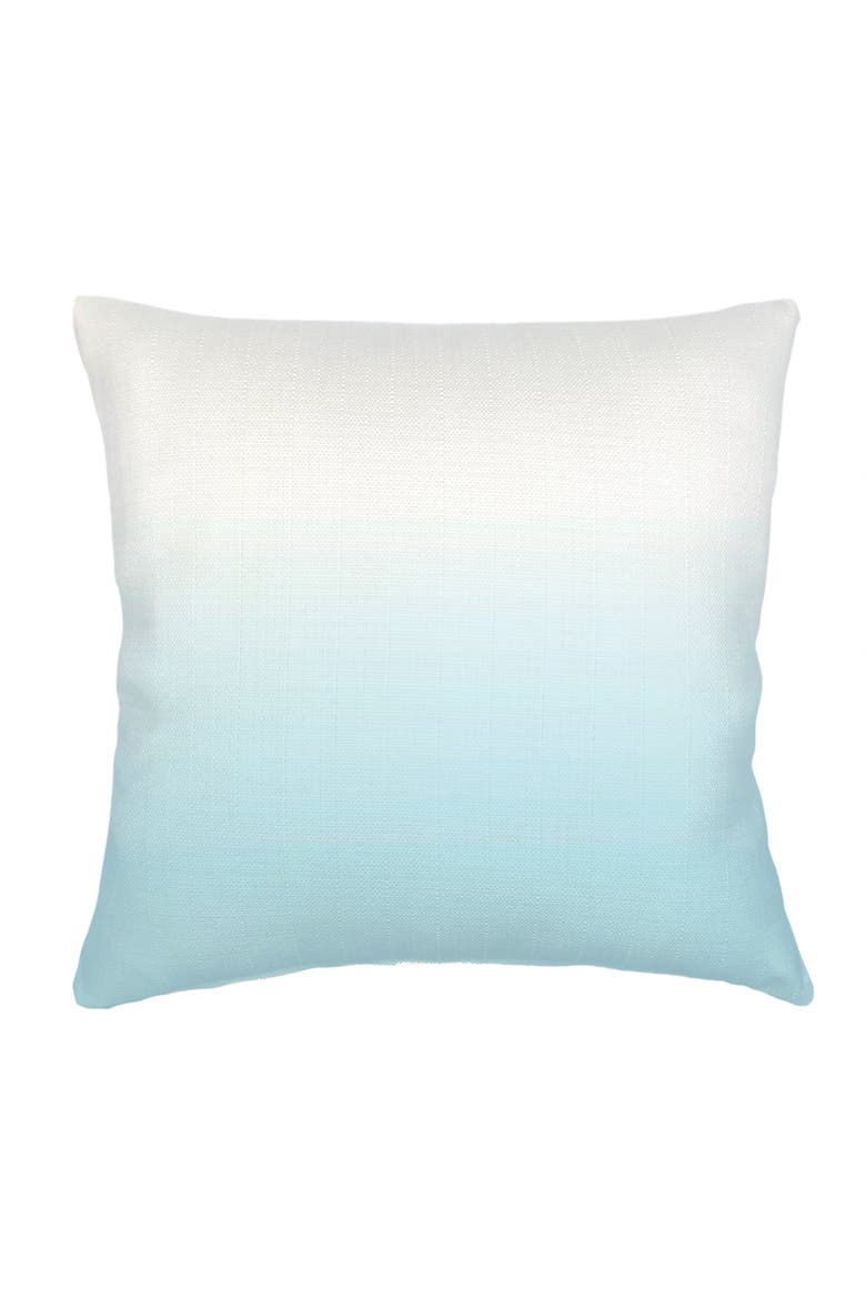 Ombre Linen Pillow with Down Alternative Insert, Main, color, Aqua