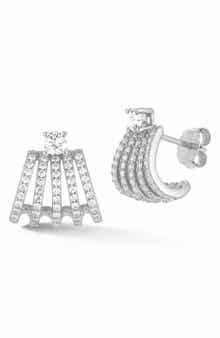Moissanite Huggie Stud Earrings