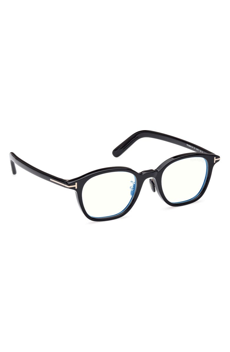 TOM FORD 49mm Square Blue Light Blocking Glasses, Alternate, color, 