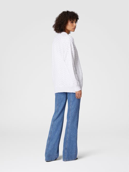 Missoni Tonal Chevron Oversized Cardigan In White
