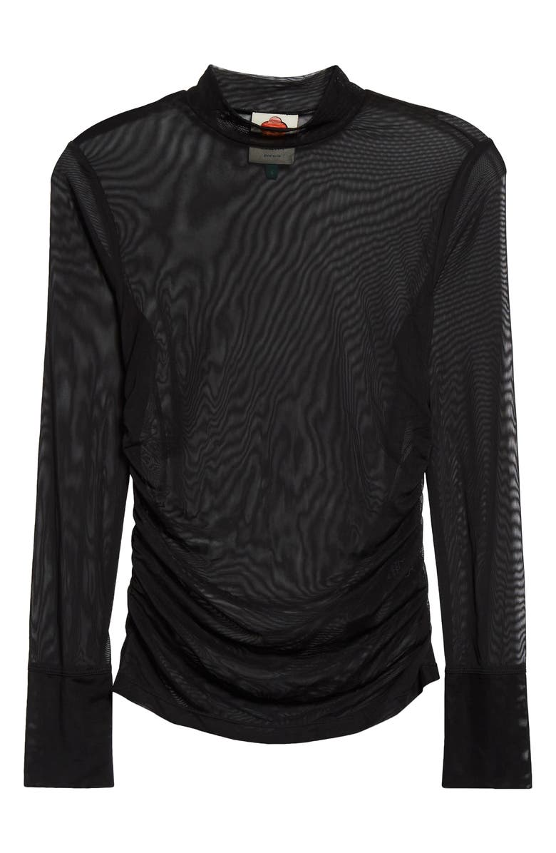 FARM Rio Long Sleeve Sheer Mesh Shirt, Alternate, color, 