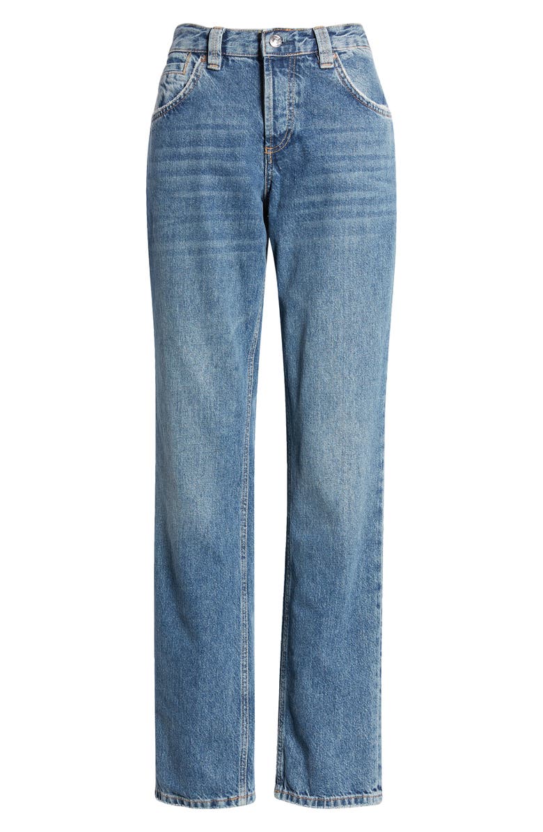 Free People Curvy Siren Straight Leg Jeans, Alternate, color, 