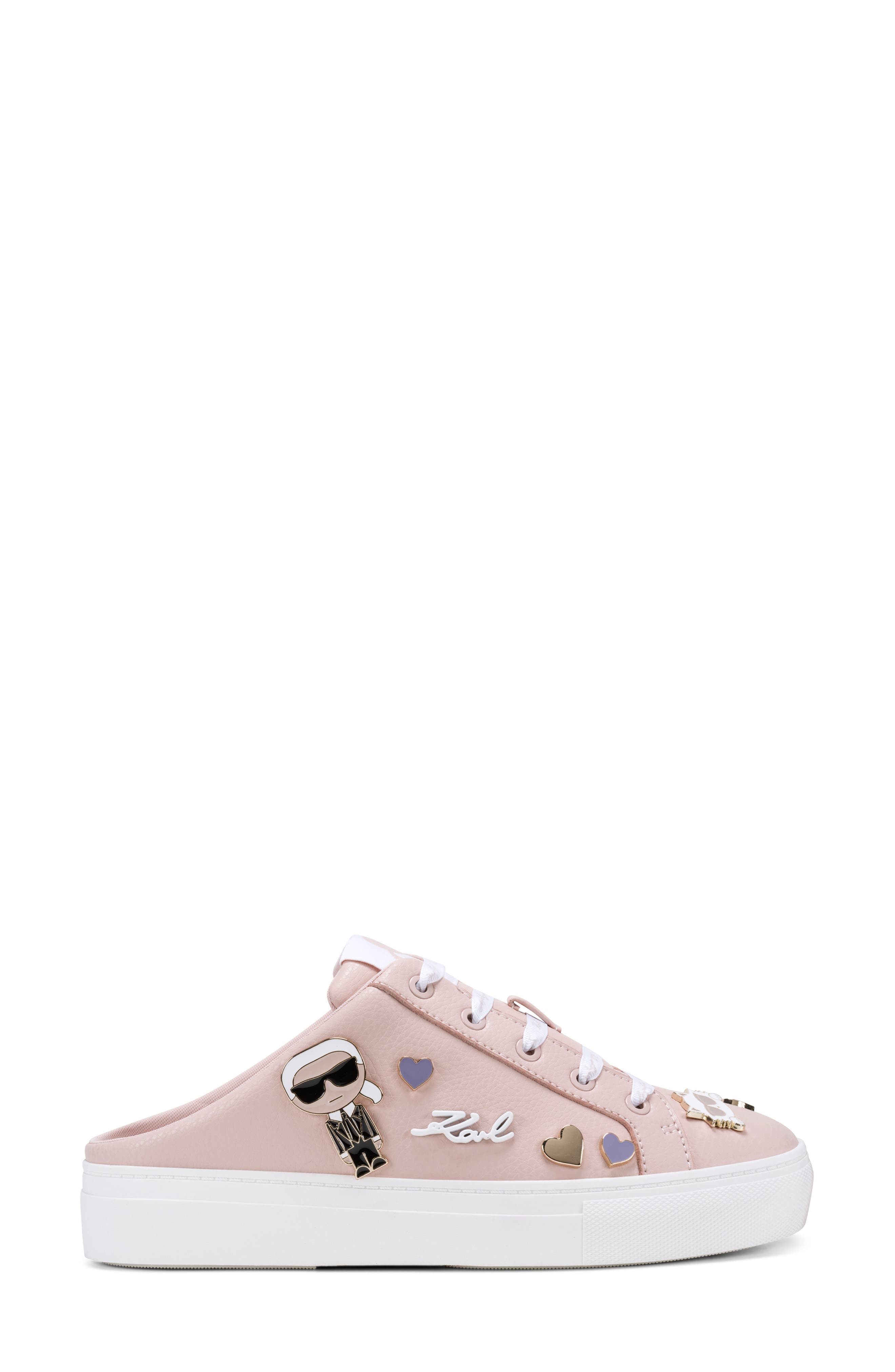 KARL LAGERFELD PARIS Cambria Mule Sneaker, Alternate, color, Peony Pink