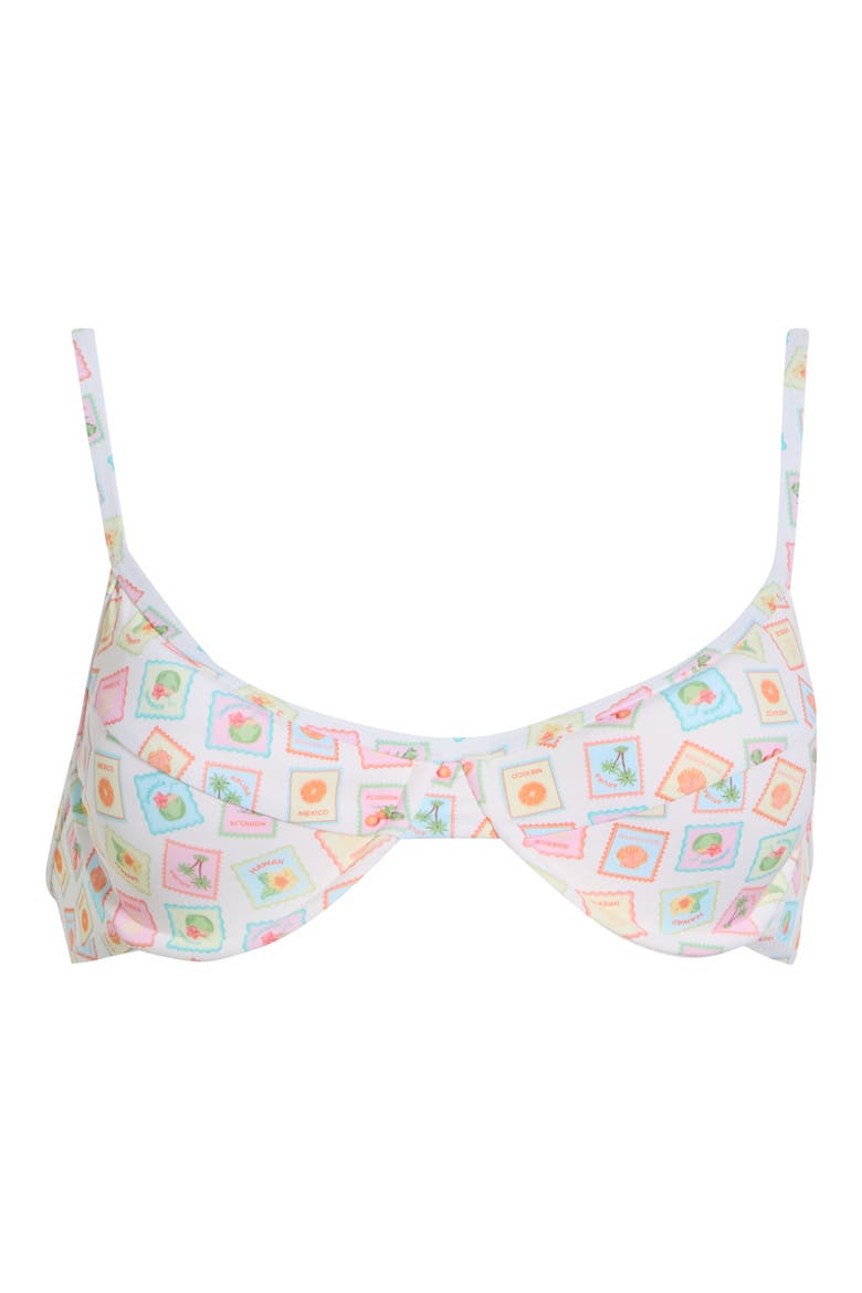West Coast Underwire Bikini Top, Alternate, color, COLLECTING STAMPS