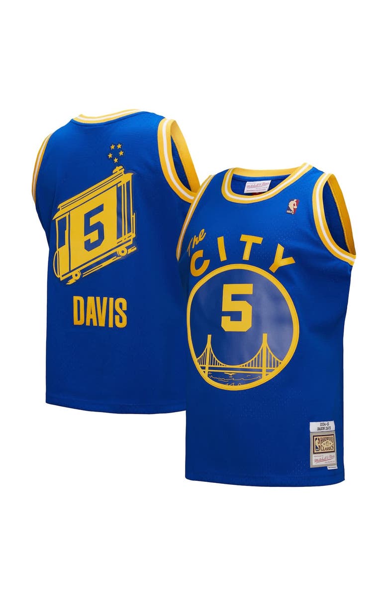 Mitchell & Ness Men's Mitchell & Ness Baron Davis Royal Golden State Warriors Hardwood Classics 2004/05 Swingman Jersey, Alternate, color, Royal