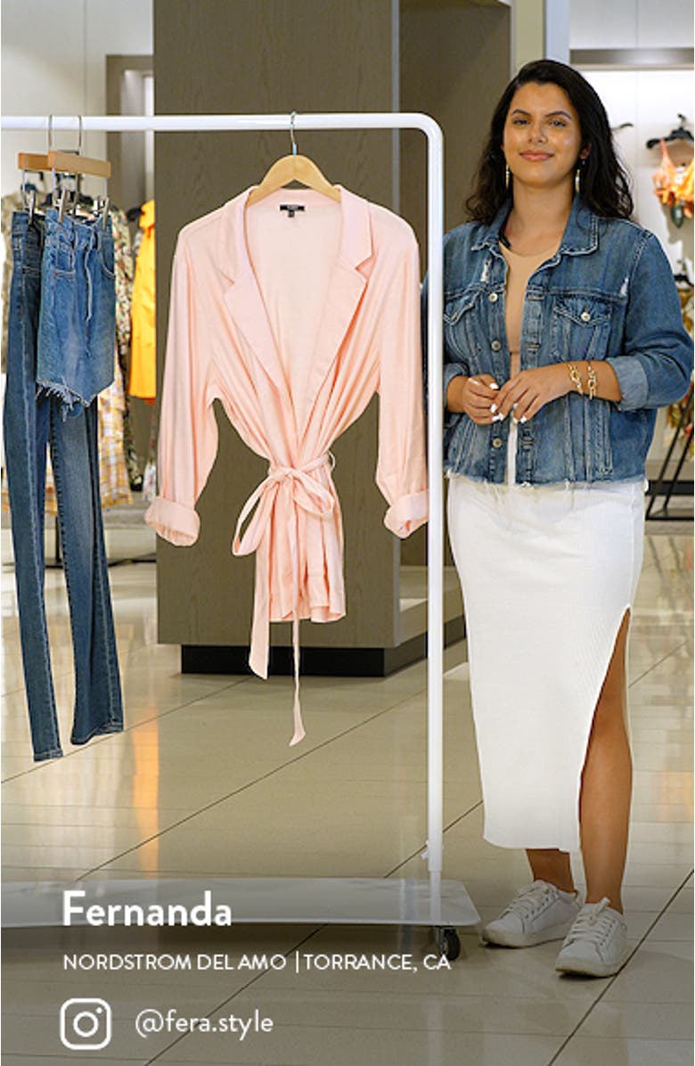 Belted Linen Blend Blazer, sales video thumbnail